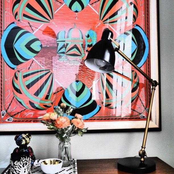 A framed #HERMES scarf? Yes, please! Get yours now --> bit.ly/1KLuoaK