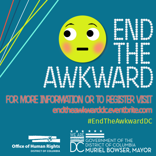 DCHumanRights's tweet photo. Thx much! MT @DCDPR: SO #DCProud of sis agency @DCHumanRights & #EndTheAwkwardDC campaign! http://t.co/zrH5GkrjIO! http://t.co/vhZebBKeXp