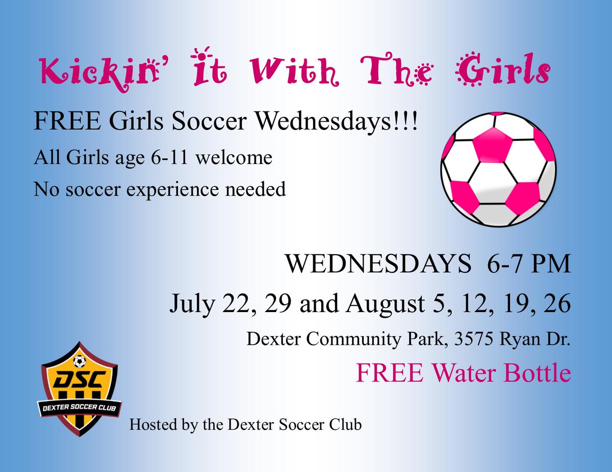 Join us for our new Girls Kickin'it program! girls from 6-11 years old come and join us to try out the DSC!