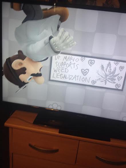 "Dr. Mario supports weed legalization"