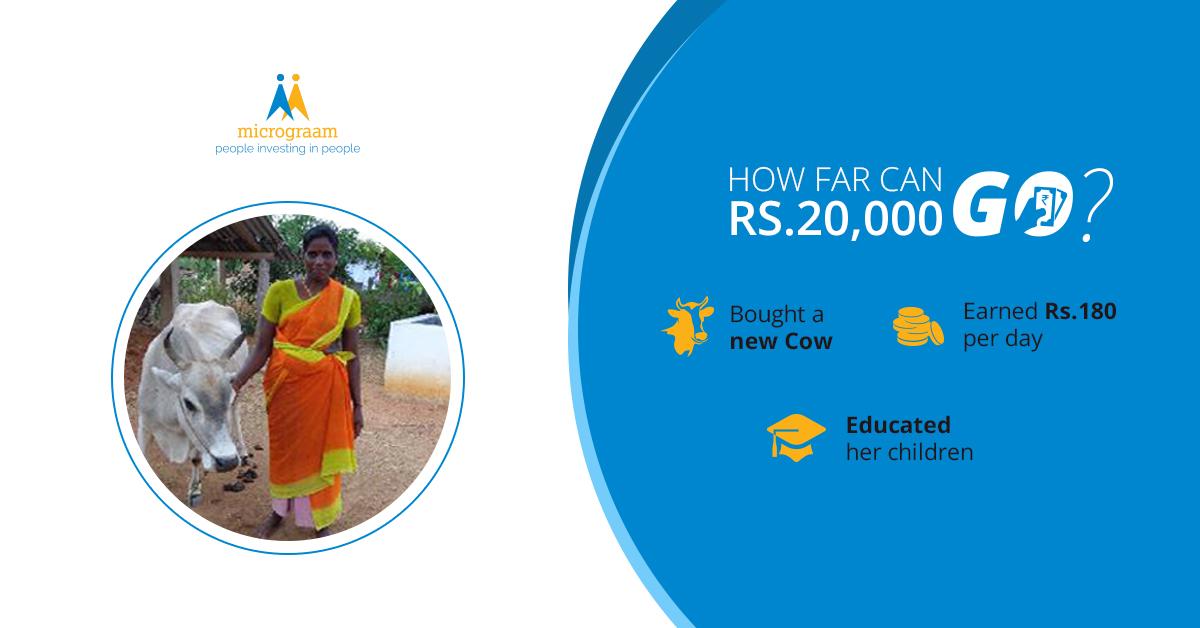 MicroGraam's tweet photo. She used Rs.20,000 to buy a milk and make Rs.180 a day. Start a new success story today. http://t.co/NnSPt3olux http://t.co/pPJXkj1EQS