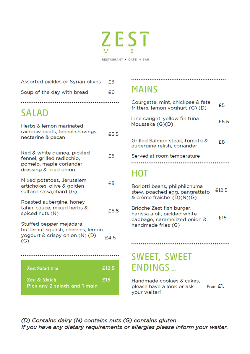 ZestAtJW3's tweet photo. Take a look at our updated Café Menu! #RainbowBeets #StuffedPepperMejadara #BorlottiBeans http://t.co/5QzlNM32E4