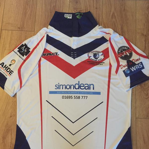 simondeanelec's tweet image. Simon Dean Electrical Ltd showing our support in the #community #BurtonwoodBulldogs U14's tour jerseys #DogsOnTour