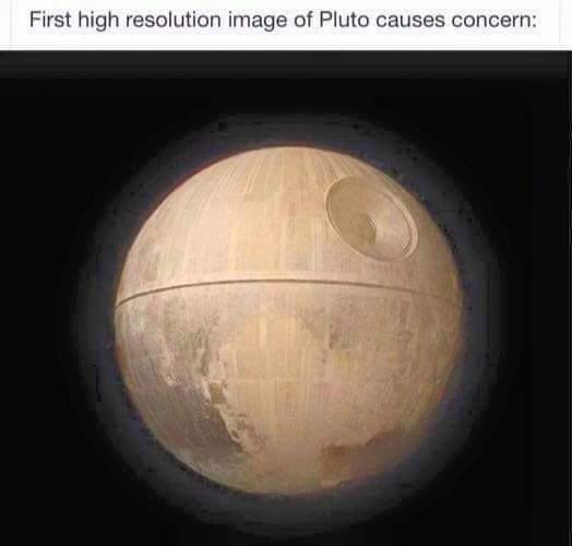 Vibox's tweet photo. First high res images of #Pluto have everyone slightly worried #DarkDide http://t.co/TSH4glGuIG