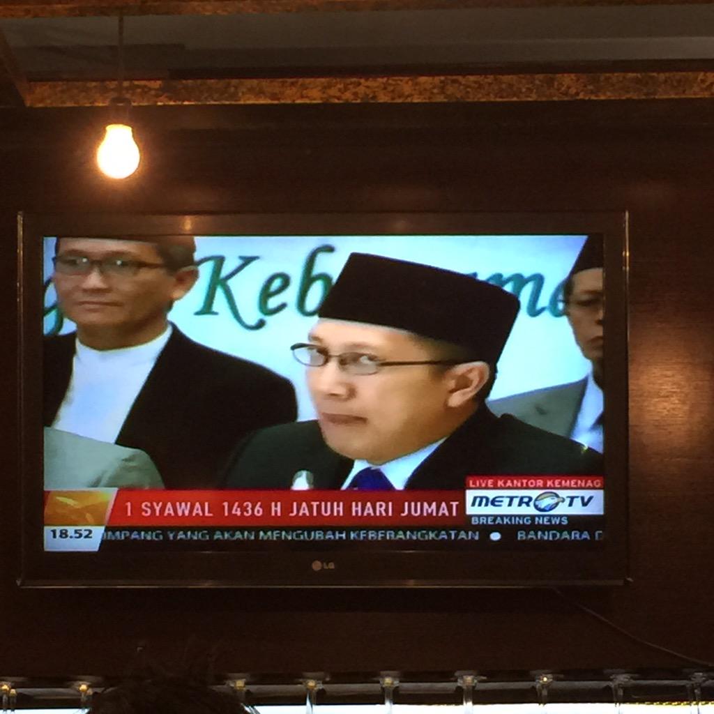 1 Syawal 1436 H : Jumat, 17 Juli 2015