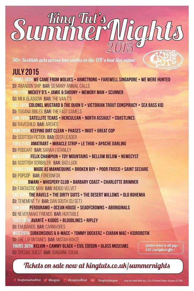 SatelliteTears's tweet photo. We've only got a handful of tickets left for @kingtuts this Sunday so if you want one let us know asap! http://t.co/oaLCuj8oQZ