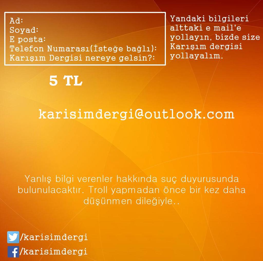 Karışım Dergisi cıkmış , mizah dergisiymiş belki ilginizi çeker , buyrun.