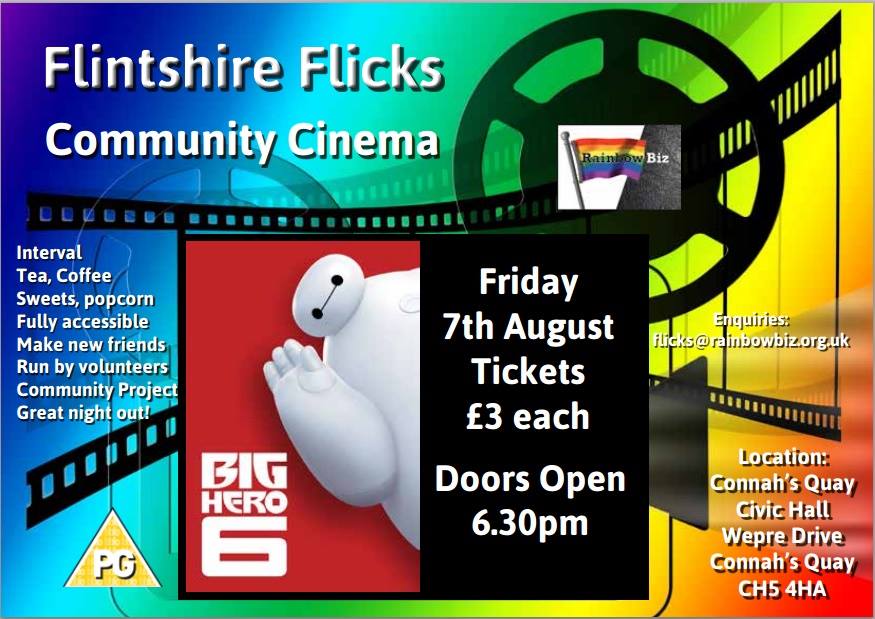 RainbowBizArt's tweet photo. @NorthopHall New #CommuityCinema in Connah's Quay #Deeside Launching on 7 August #SocialEnterprise £3pp &amp; £12 family http://t.co/xej4v4dK44