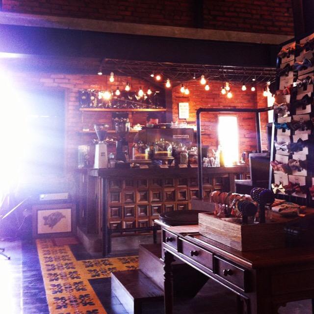 HAPPINESS IS -- the smell of freshly brewed coffee in a cosy coffee shop..