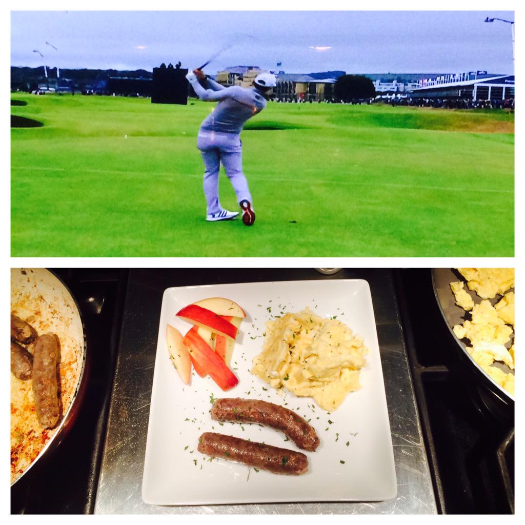 A little #ScottishLinks & Eggs to start the day. Must be #TheOpen