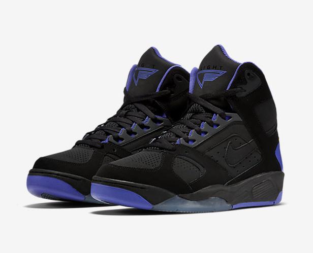 nike air flight lite high black purple