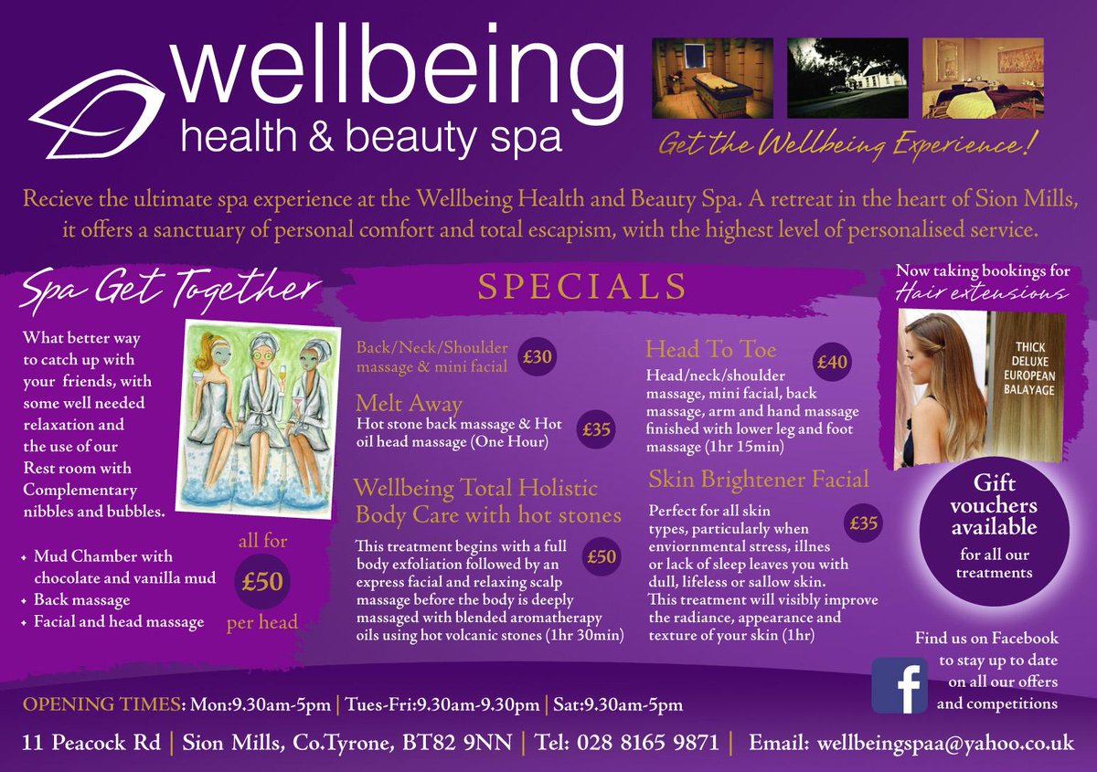 wellbeing_spa's tweet photo. #WELLBEING #SPA #RELAXATION #SPECIALS #BEAUTY http://t.co/BXBgC3ROLX