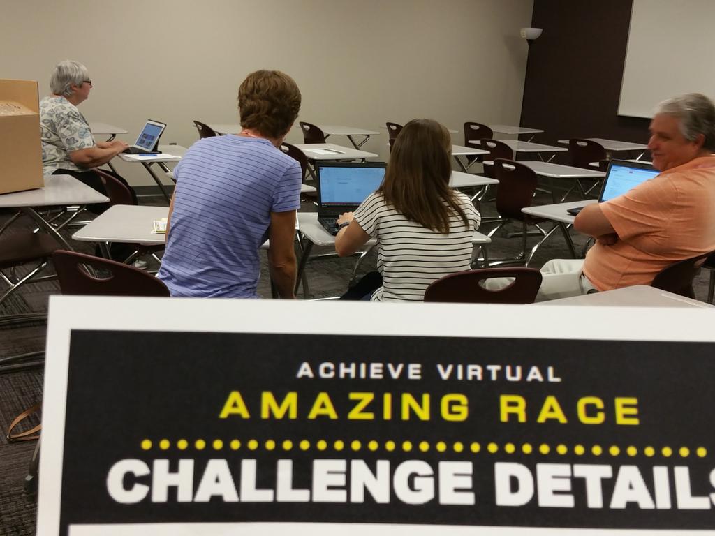 PeteJust's tweet photo. #achievevirtual staff all over @BenDavisHS #amazingrace style professional development @lyonmi leads #wearewayne http://t.co/Hxyafx7q3s