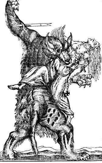 Image result for medieval werewolf woodcut