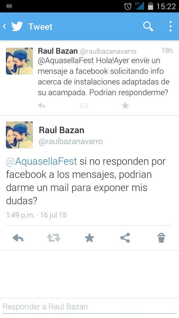 BazanNavarro's tweet photo. @AquasellaFest Podríais contestar al mensaje o facilitarnos un contacto? Que queremos ir al festival EH, q no s broma http://t.co/mx8HKIeCzD