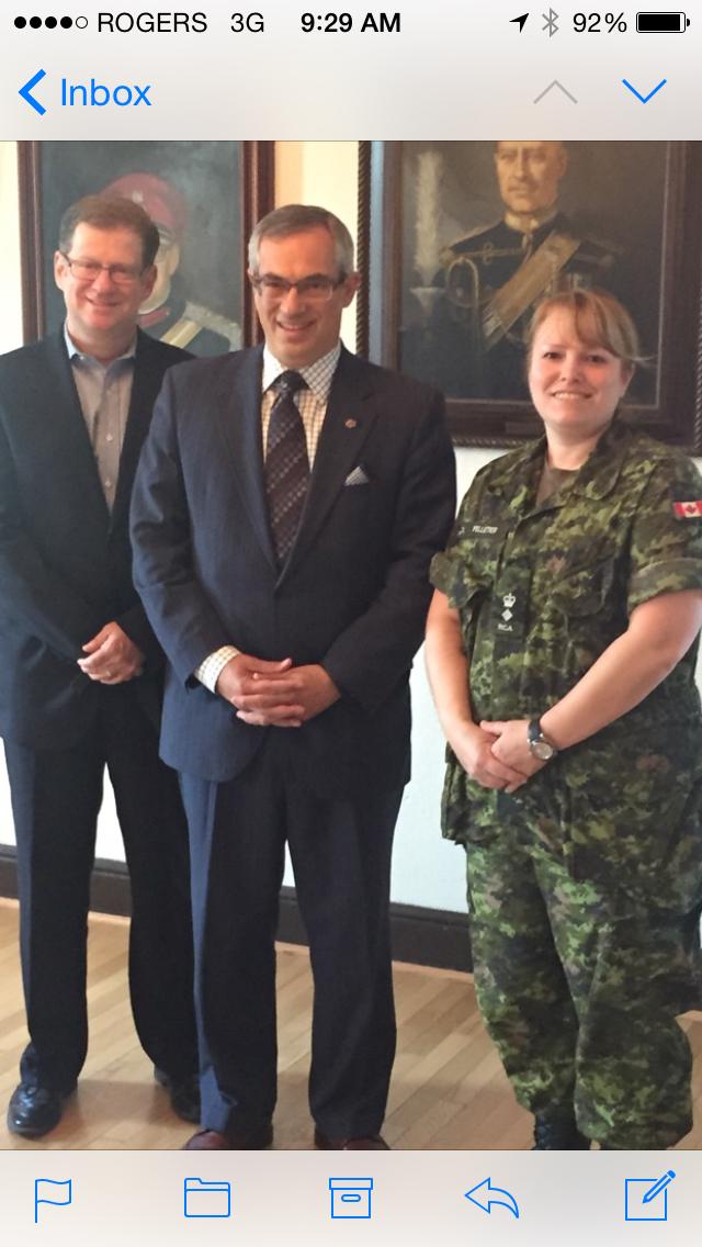 Announcing a $12million federal investment for #Montreal area garrisons this morning #jobs #security #Canada