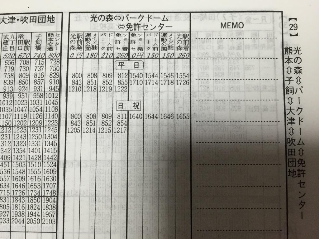 交通タイムズ社の熊本県内綜合時刻表を買ってみたけど、今月号のはず 交通タイムズ社の熊本県内綜合時刻表を買ってみたけど、今月号のはず