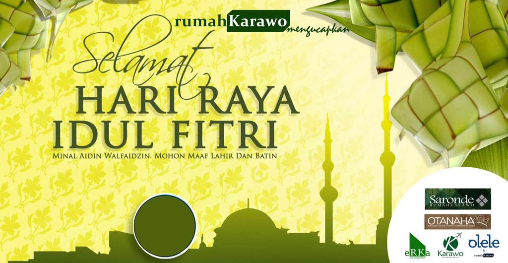aguslah's tweet photo. Saya dan Manajemen RumahKarawo Group mengucapkan Selamat Idul Fitri http://t.co/iNyAP6M62y