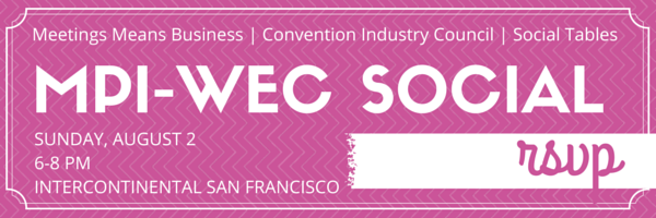 meetingsmeanbiz's tweet photo. Headed to #MPI15? Join us for a kickoff reception w/ @socialtables + @ConvIndustry on 8/2. http://t.co/R2AZQMTCGn http://t.co/L7tAZJ3mfV