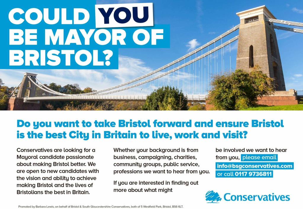 Please retweet to spread the message. #conservatives #bristol #bristolmayor #bristol2016