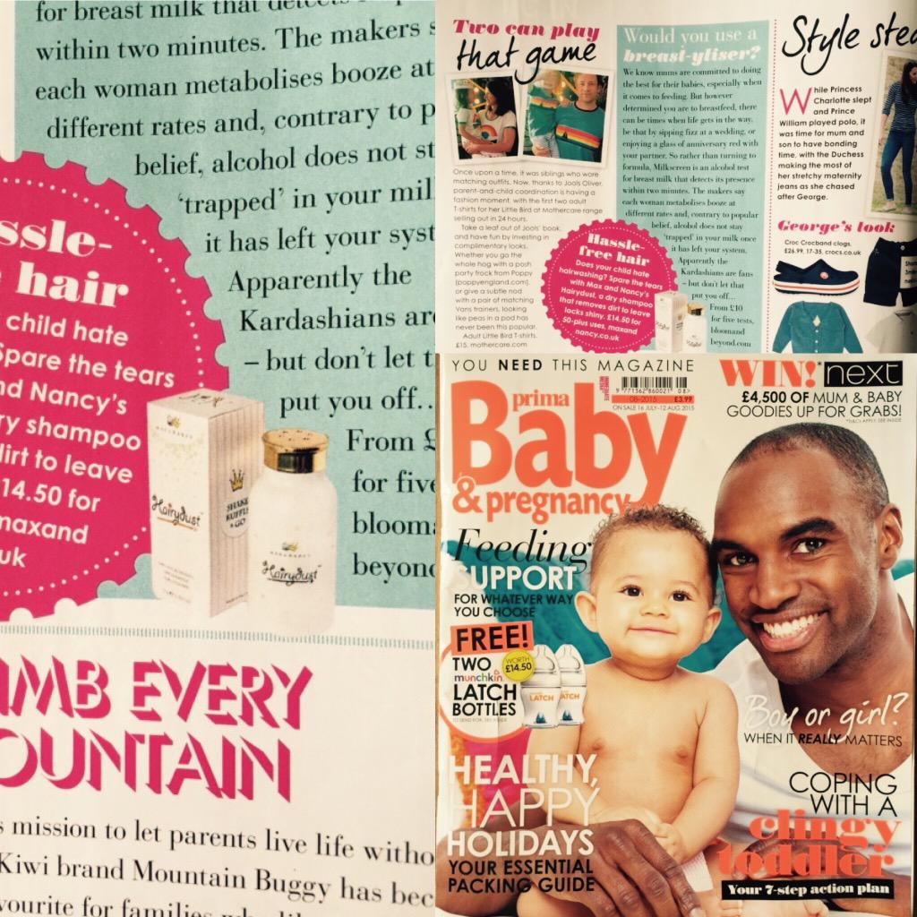 maxandnancyltd's tweet photo. @PrimaBabyMag thanks for featuring #hairydust p.s. For a ltd time purchase for £10.00 ☺️ #dryshampoo #forkids x http://t.co/BFms5h3MjU