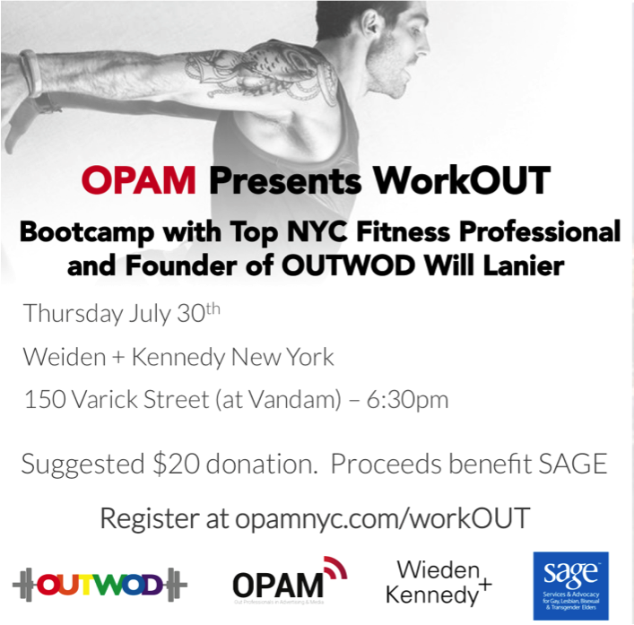 WeAreOPAM's tweet photo. Join OPAM &amp; @outwod at @wknyc for a heart pounding bootcamp lead by @williamlanier. Register @ http://t.co/PrDTrZCcok http://t.co/kXqLhNUKtX