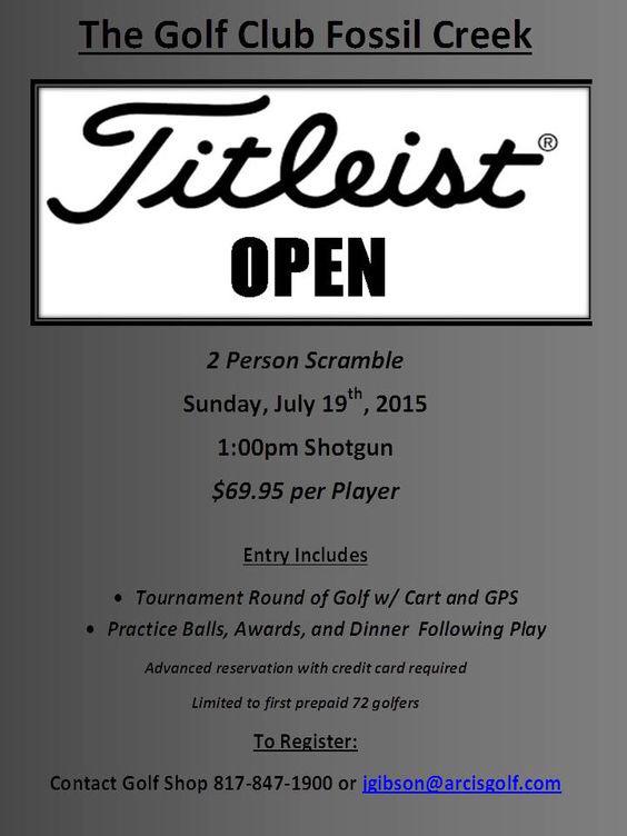 2 person scramble <a href="/ClubFossilCreek/">Club at Fossil Creek</a> July 19th, get your spot! #dfwgolf