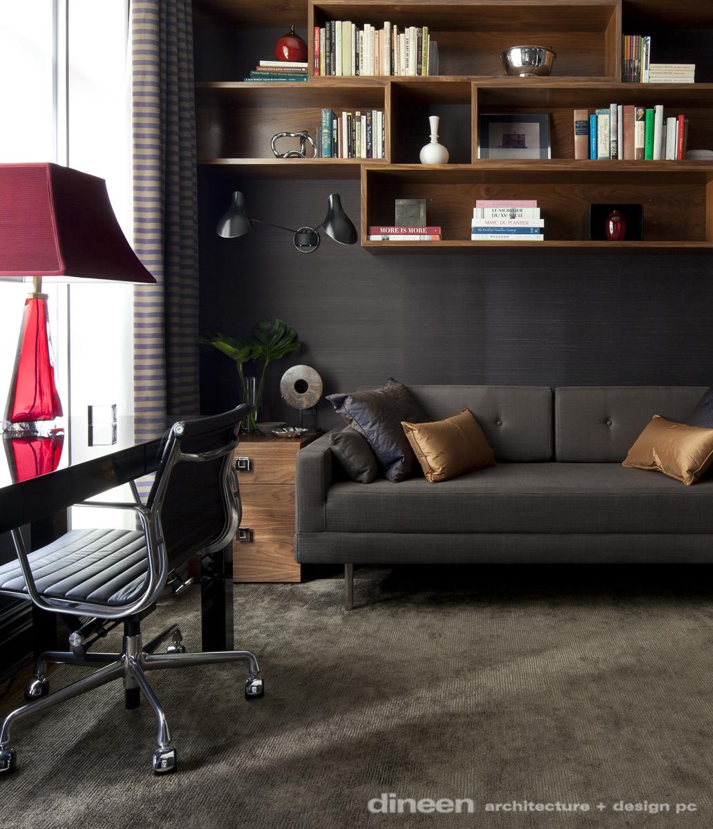 69th St Residence: <a href="/bludot/">Blu Dot</a> sofa, @meelanonyc chair, A. Rudin desk, <a href="/EFCarpetmakers/">Edward Fields</a> carpet, @davidweekstudio sconce