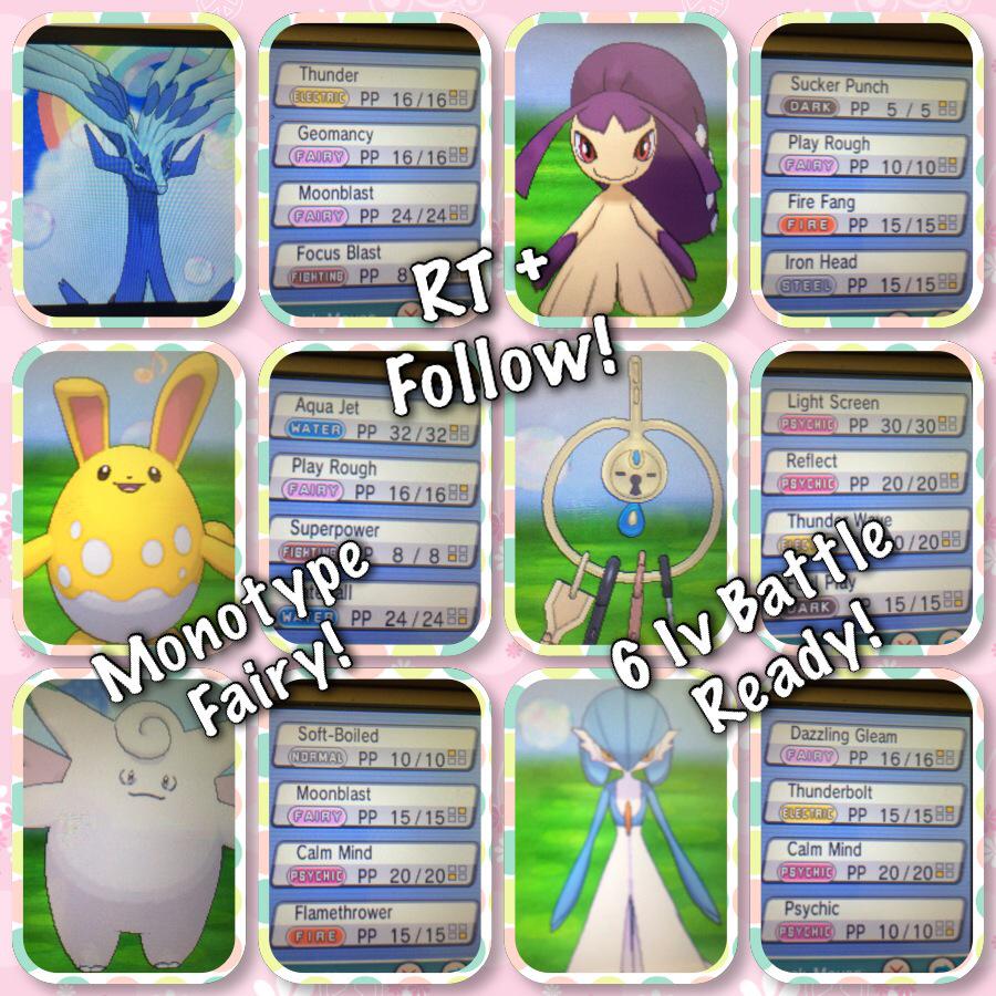 MegaReuniclus's tweet image. 💞🌸 RT + FOLLOW TO WIN THIS 6 IV SHINY BATTLE READY MONO FAIRY TEAM 🌸💞