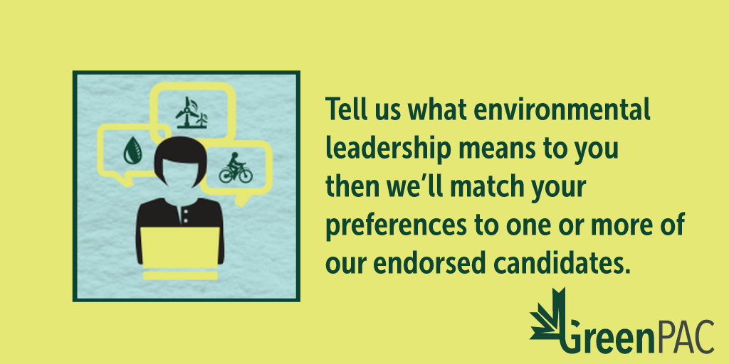 GreenPACdotca's tweet photo. Help GreenPAC get environmental leaders elected by taking our survey: http://t.co/rtPoXL56RW #SolutionsFriday http://t.co/kcmogzoKGs