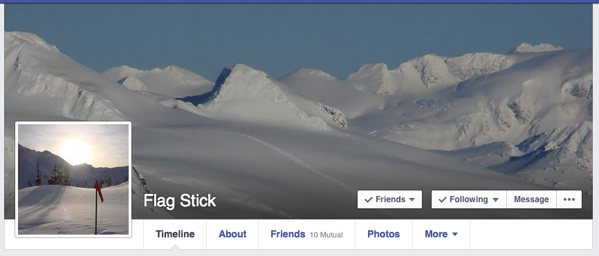 Colo_HeliSkier's tweet photo. IT'S COME TO THIS. I'M NOW FACEBOOK FRIENDS WITH A FLAG STICK!!!
#lowpoint #hitbottom #notosummer http://t.co/rcWVc3G3fm