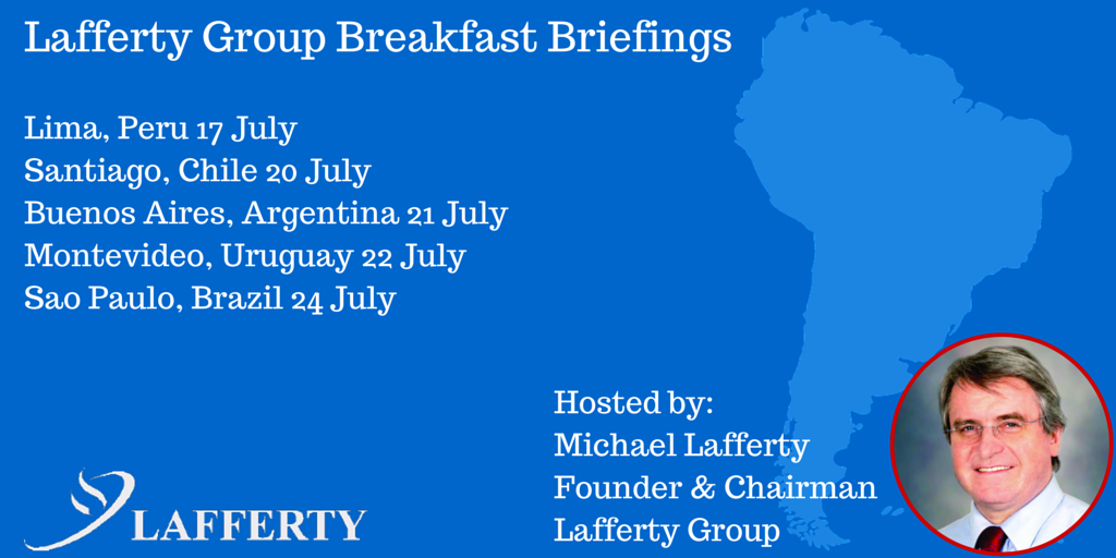 LaffertyGroup's tweet photo. Join me in South America to discuss the future of #retail #banking http://t.co/CmEKohsxel