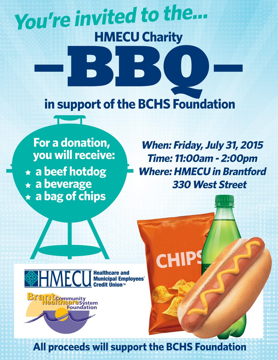 You are invited to the @hmecu #charityBBQ - supporting @BCHSFoundation 
#supportlocalhealthcare #thirdpartyevents