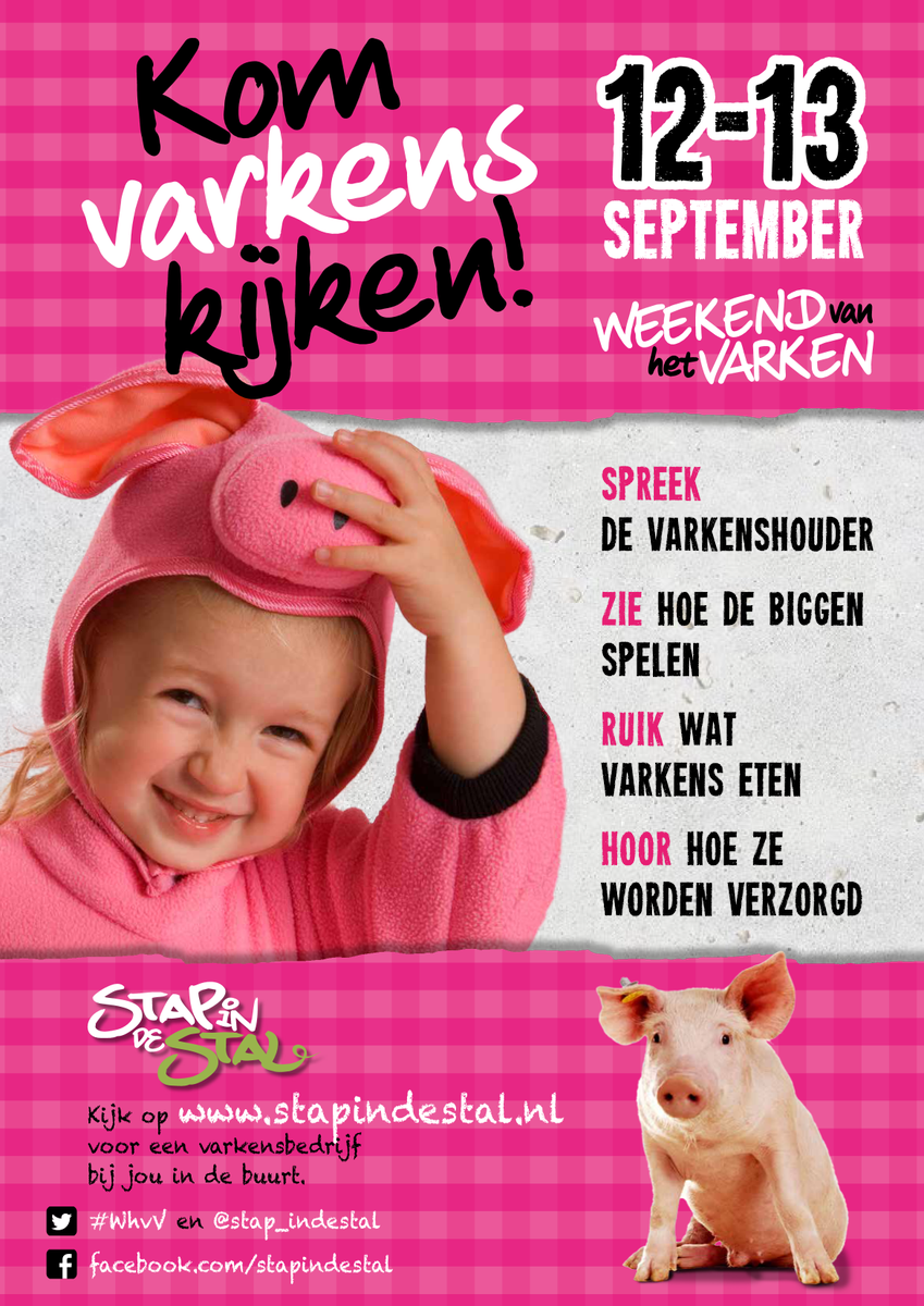 Stap_indestal's tweet photo. Noteer in je agenda: Weekend van het Varken 2015 en houdt de website in de gaten voor de deelnemende bedrijven !! http://t.co/Mv5L5Hxglo