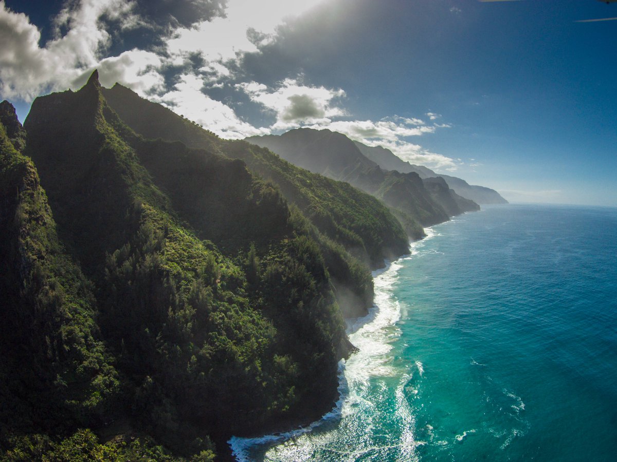 Air shot of Kauai, HI