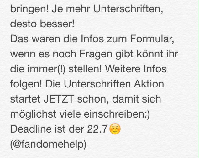 fandomehelp's tweet photo. Info zur Unterschriften Aktion für das #NoControlPromoProject ☺️💕

Link zum Twitlonger👉🏼 http://t.co/bOp4Z8Q9no http://t.co/chUfI6Wkfi