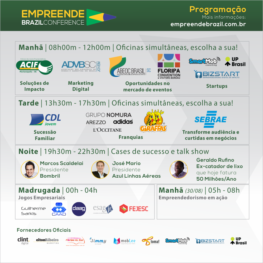 FFWJimmy's tweet photo. Dia 29 de agosto vai acontecer a segunda edição do @EmpreendeBrazil! Inscreva-se já: http://t.co/D7tS1X9Wms http://t.co/XgdxBmBTBD