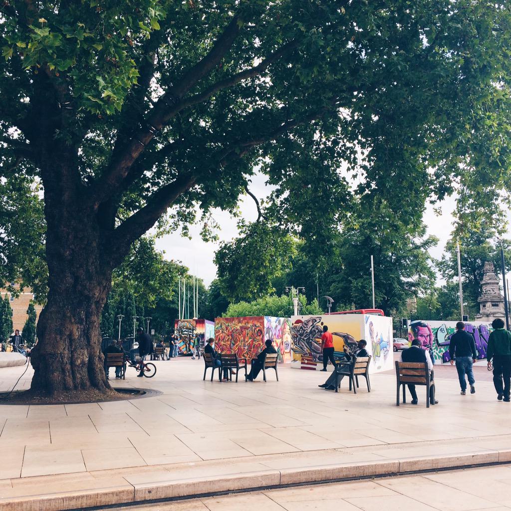 ascapparel's tweet photo. Pieces from the Urban Art Fair 2015 in Windrush Square, Brixton. #brixton #urbanartfair http://t.co/0IRVjiIDTT