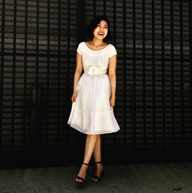 SHAREENdotcom's tweet image. Elizabeth in her Dream City Hall Wedding Dress. #50s #sweetandsimple #dreamdress #shareenvintage #shareendotcom