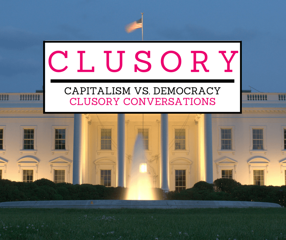 Clusory's tweet photo. Capitalism vs. Democracy in America: Clusory Conversations http://t.co/7JxmqImR2S http://t.co/edSLRApUij
