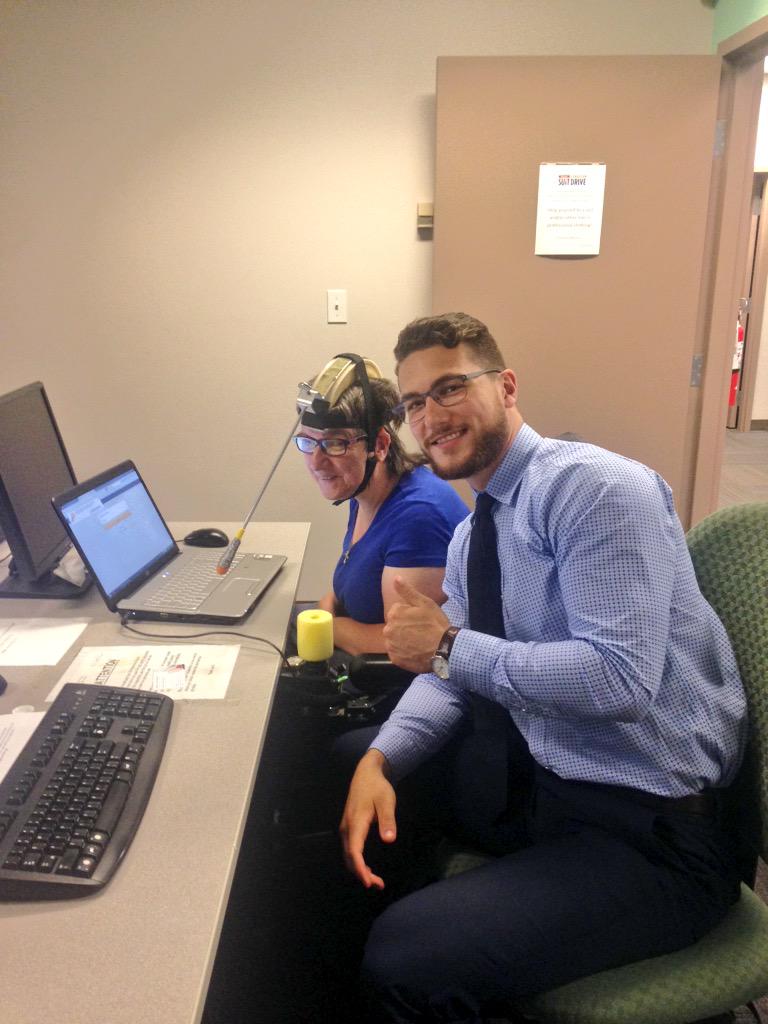 TEAMWork1997's tweet photo. Our Marketing Student Mike helping our client Gerianne with learning about social media! @mikefrank7 http://t.co/fX7ScFZvH1