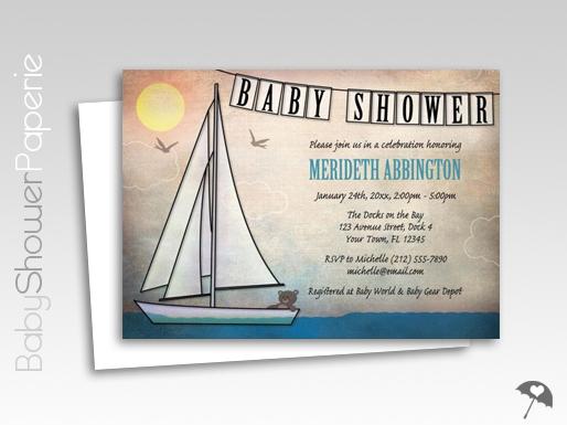 Rustic Teddy Bear Sailboat Nautical Baby Shower Invitations | #nautical #babyshower babyshowerpaperie.com/2015/07/rustic…
