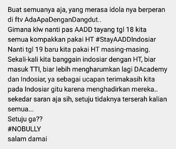 <a href="/GuajeMai/">mai_cam</a> <a href="/habar_tapin/">Mimin Endah DA 2</a> <a href="/Ofc_endahlovers/">Official endahlovers</a> <a href="/Endah_Kalsel/">Endah Lovers</a> <a href="/EndahLovers_ofc/">Endahfans</a> Buat Fans <a href="/DA2_Endah/">Endah D'ACADEMY 2</a> yg setuju Retweet ya 😊😊😊😊