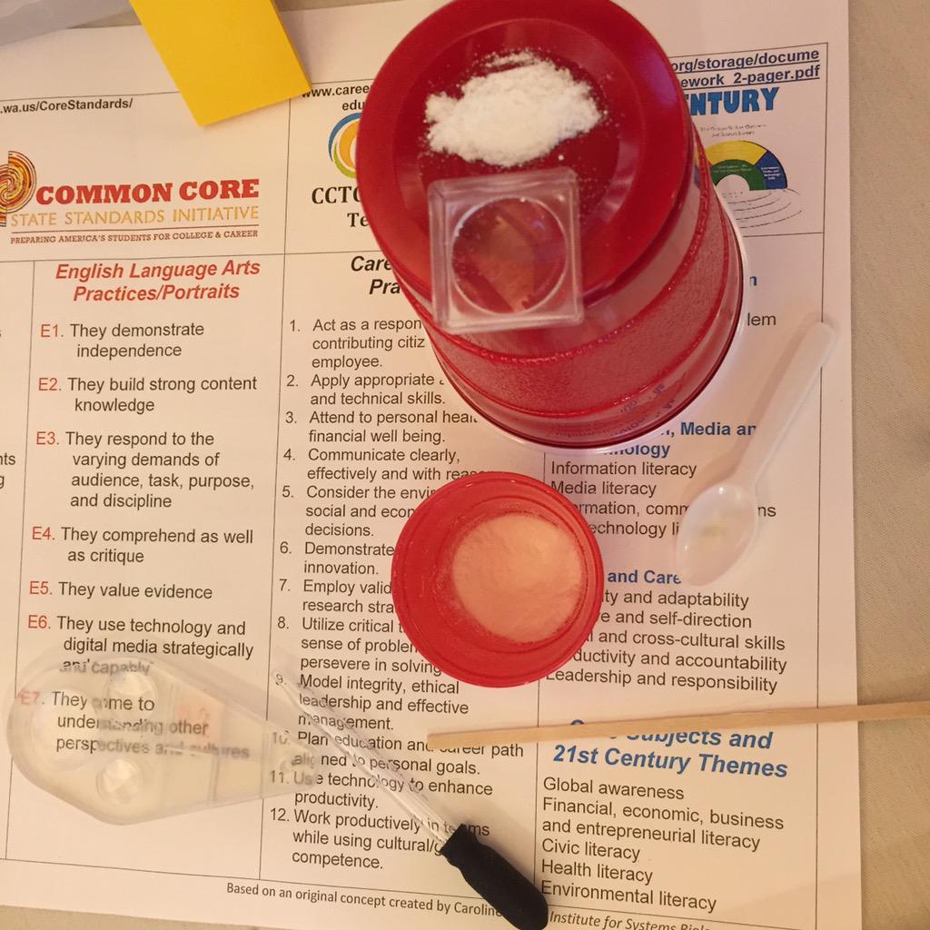 SuptJones's tweet image. Exploring a &quot;mystery powder&quot; in a STEM design challenge! #awspstem