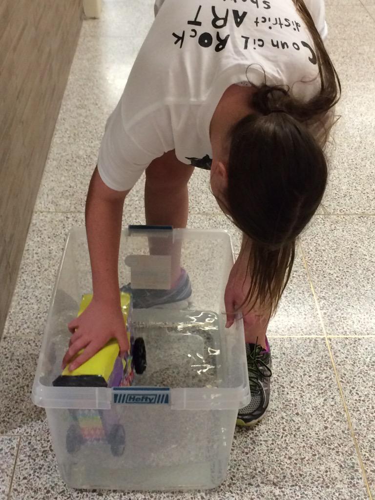 What would a summer program be without water: attempts to float a vehicle: