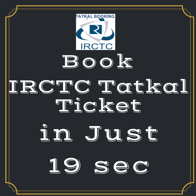 diyallsolution's tweet image. Book IRCTC Tatkal Ticket Booking Online in Just 19 sec
goo.gl/WnSJT8