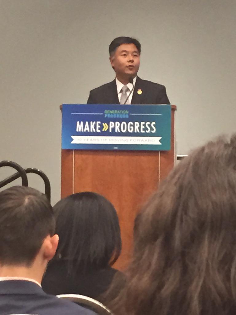 SFCAction's tweet image. Great to hear from @RepTedLieu at the #MakeProgressSummit2015 on how we can #ActOnClimate