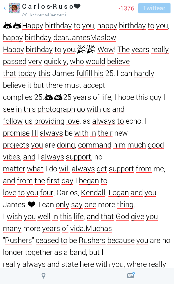 Happy birthday to you happy birthday to you happy birthday James Maslow         