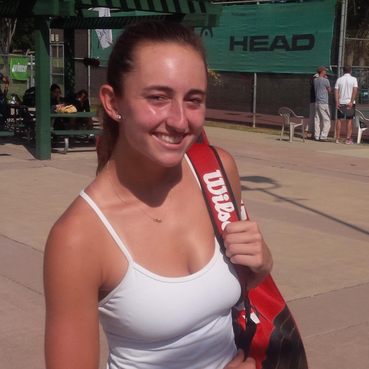. <a href="/JasieDunk/">Jasie Dunk</a> of <a href="/cdmgirlstennis/">CDM</a> advances to girls' 16s title match at Costa Mesa tournament. Plays Friday at 11:30.