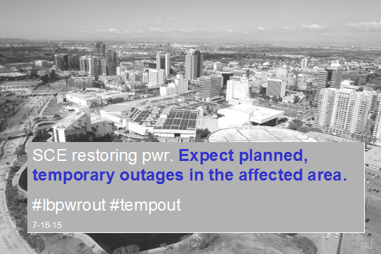 LongBeachCity's tweet photo. #tempout continues as @SCE works to restore power. #lbpwrout http://t.co/jr3EAYY2d2